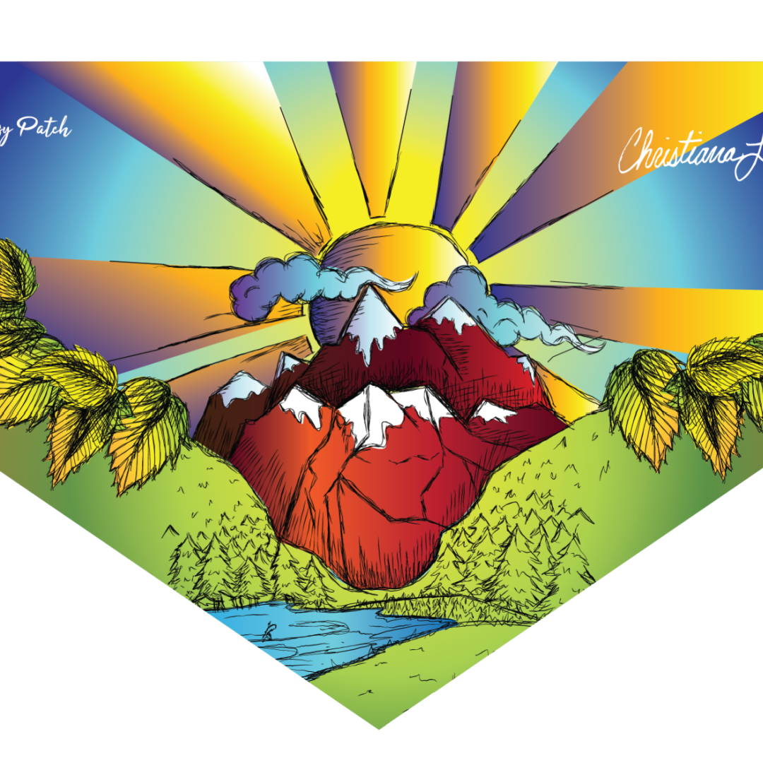 Mountain Lake Leaf Collar Cover and Collar Bundle